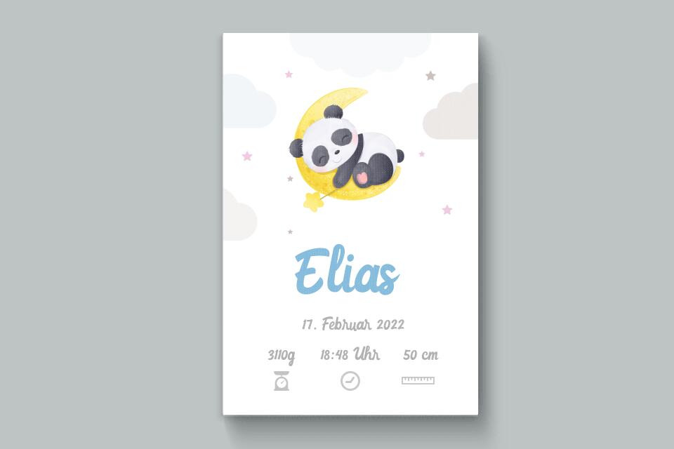 Personalisiertes Geburtsbild mit Tiermotiv • Baby Poster mit Namen & Geburtsdaten • Geschenk zur Geburt oder Taufe