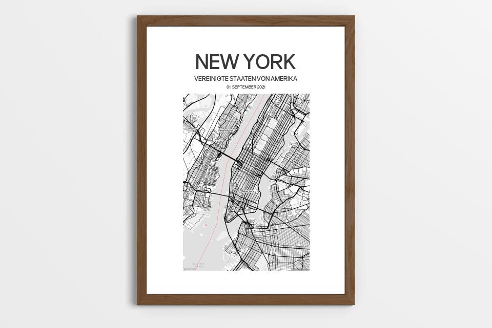 Personalisierter Stadtplan als Poster • Stadtname & Wunschtext mit Datum • Geschenk zur Hochzeit, Jahrestag oder als Erinnerung an einen Ort