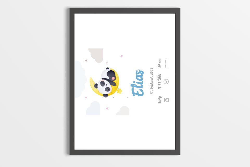 Personalisiertes Geburtsbild mit Tiermotiv • Baby Poster mit Namen & Geburtsdaten • Geschenk zur Geburt oder Taufe