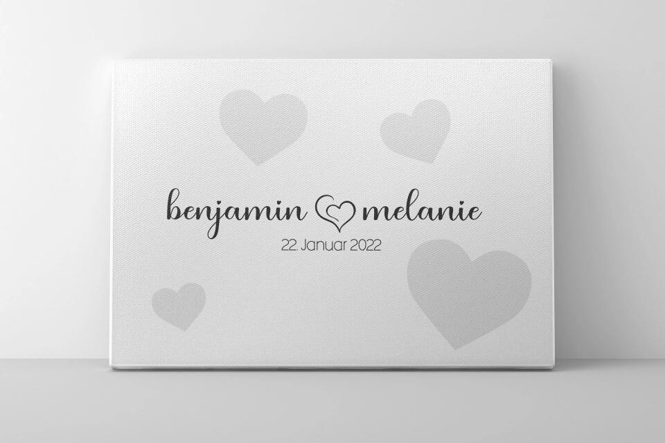 Personalisiertes Hochzeitsposter mit Namen und Datum • Modernes Erinnerungsbild zur Trauung • Geschenk für Brautpaar & Hochzeitsdeko