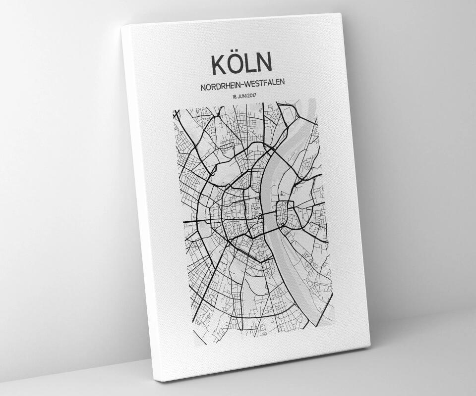 Personalisierter Stadtplan als Poster • Stadtname & Wunschtext mit Datum • Geschenk zur Hochzeit, Jahrestag oder als Erinnerung an einen Ort
