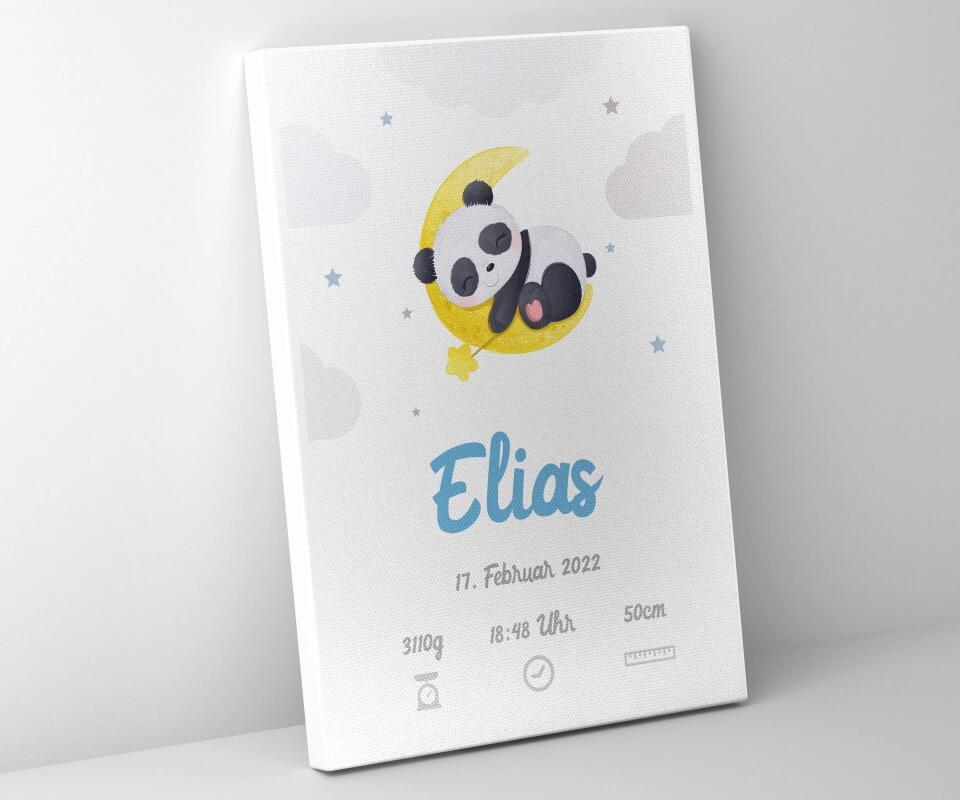 Personalisiertes Geburtsbild mit Tiermotiv • Baby Poster mit Namen & Geburtsdaten • Geschenk zur Geburt oder Taufe