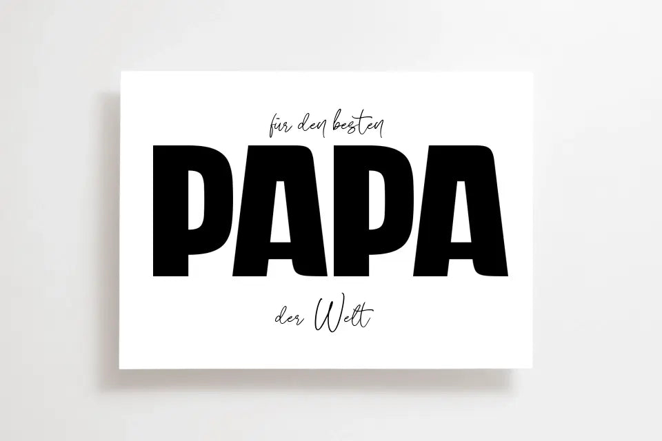 Fotogeschenk Papa personalisiert • Wandbild "Für den besten Papa der Welt" • Fotocollage mit eigenen Bildern • Geschenkidee