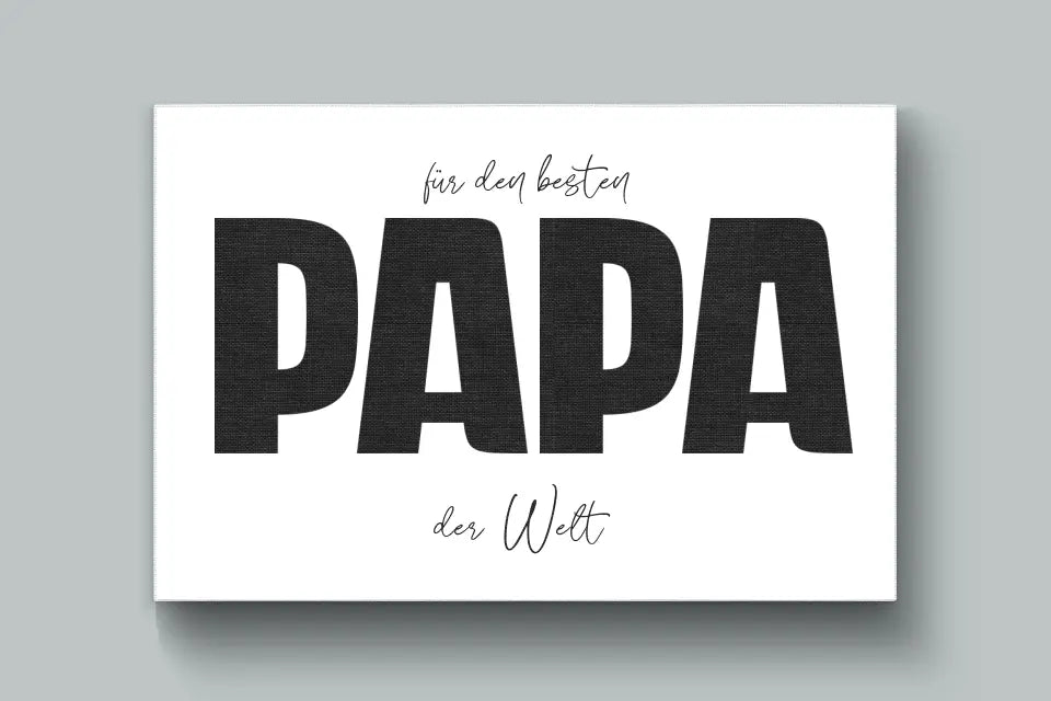 Fotogeschenk Papa personalisiert • Wandbild "Für den besten Papa der Welt" • Fotocollage mit eigenen Bildern • Geschenkidee