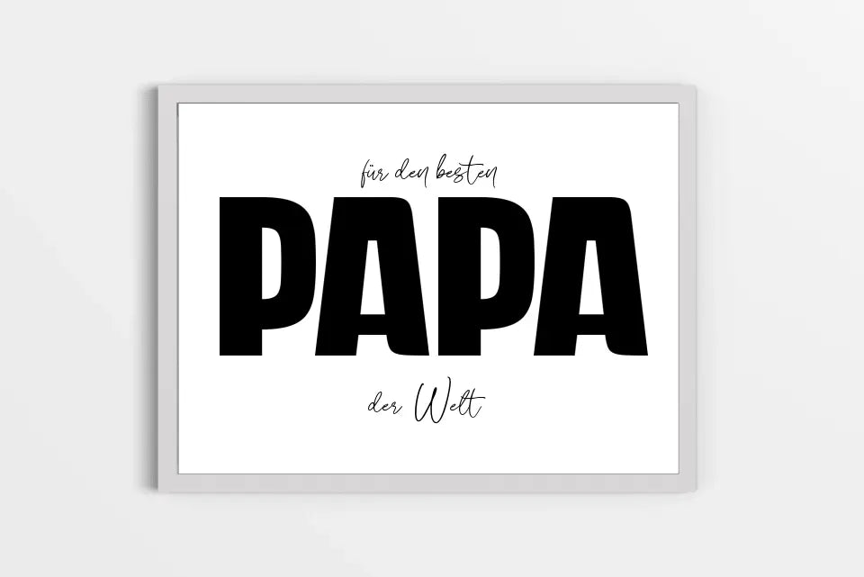Fotogeschenk Papa personalisiert • Wandbild "Für den besten Papa der Welt" • Fotocollage mit eigenen Bildern • Geschenkidee