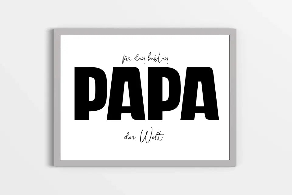 Fotogeschenk Papa personalisiert • Wandbild "Für den besten Papa der Welt" • Fotocollage mit eigenen Bildern • Geschenkidee