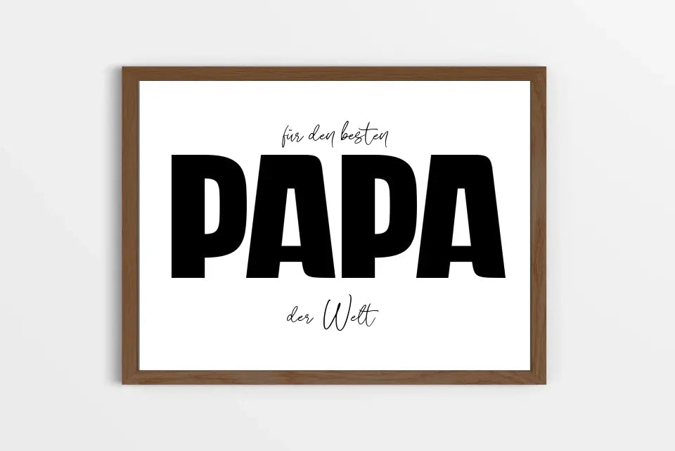 Fotogeschenk Papa personalisiert • Wandbild "Für den besten Papa der Welt" • Fotocollage mit eigenen Bildern • Geschenkidee