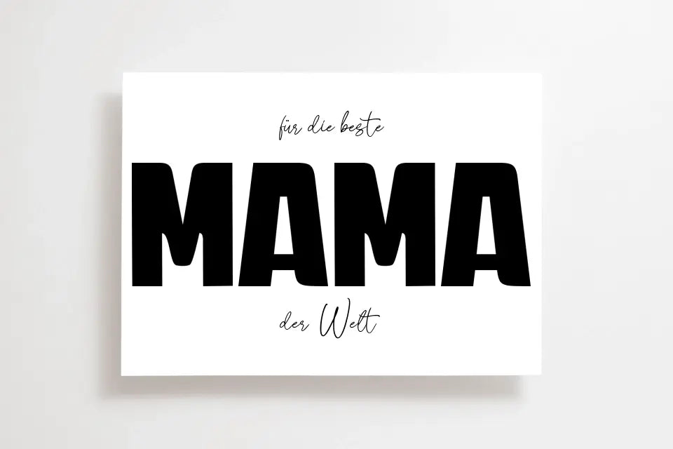 Fotogeschenk Mama personalisiert • Wandbild "Für die beste Mama der Welt" • Fotocollage mit eigenen Bildern • Geschenkidee