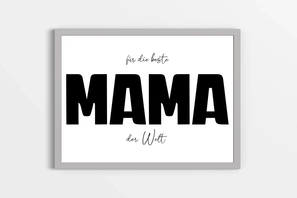 Fotogeschenk Mama personalisiert • Wandbild "Für die beste Mama der Welt" • Fotocollage mit eigenen Bildern • Geschenkidee