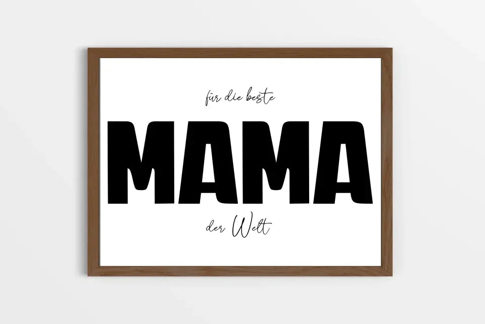 Fotogeschenk Mama personalisiert • Wandbild "Für die beste Mama der Welt" • Fotocollage mit eigenen Bildern • Geschenkidee