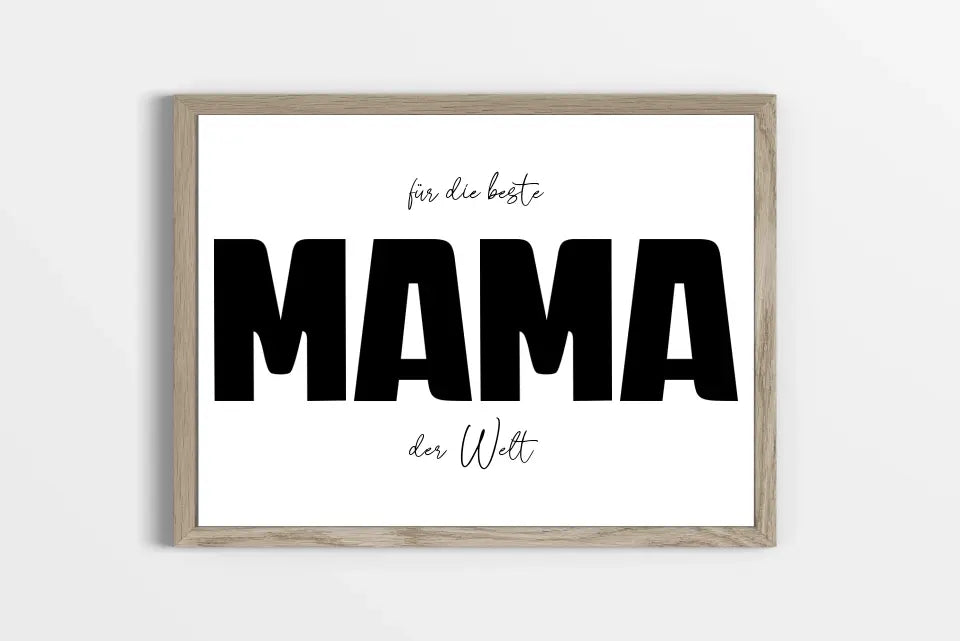 Fotogeschenk Mama personalisiert • Wandbild "Für die beste Mama der Welt" • Fotocollage mit eigenen Bildern • Geschenkidee