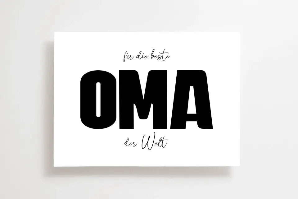 Fotogeschenk Oma personalisiert • Wandbild "Für die beste Oma der Welt" • Fotocollage mit eigenen Bildern • Geschenkidee