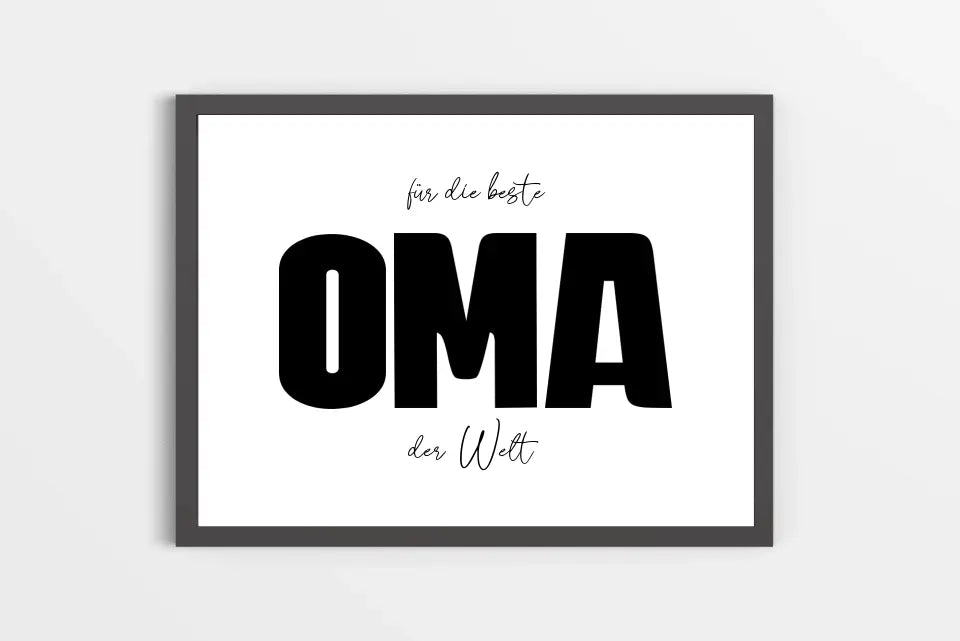 Fotogeschenk Oma personalisiert • Wandbild "Für die beste Oma der Welt" • Fotocollage mit eigenen Bildern • Geschenkidee