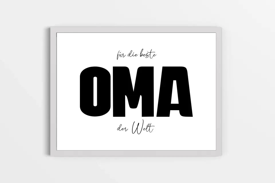 Fotogeschenk Oma personalisiert • Wandbild "Für die beste Oma der Welt" • Fotocollage mit eigenen Bildern • Geschenkidee