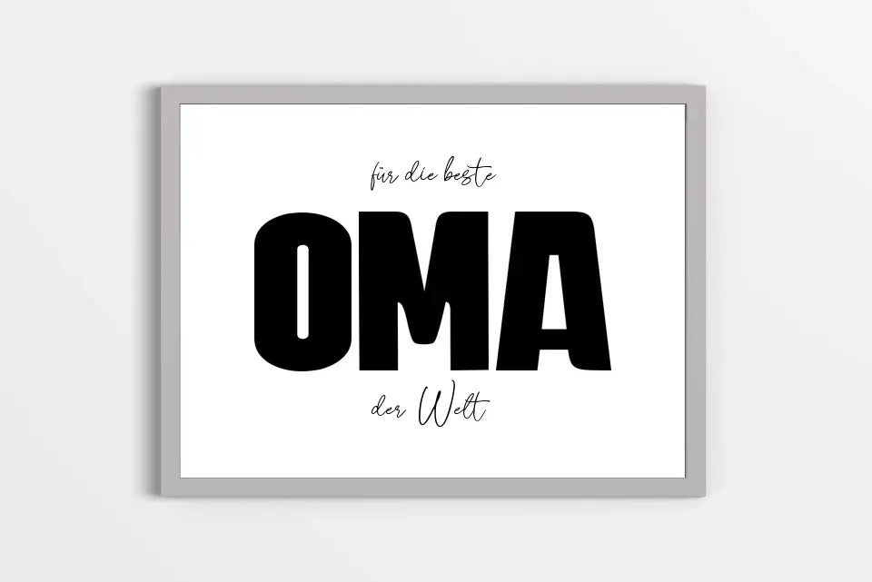 Fotogeschenk Oma personalisiert • Wandbild "Für die beste Oma der Welt" • Fotocollage mit eigenen Bildern • Geschenkidee