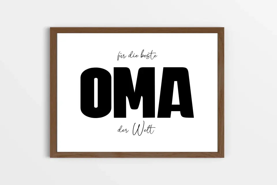 Fotogeschenk Oma personalisiert • Wandbild "Für die beste Oma der Welt" • Fotocollage mit eigenen Bildern • Geschenkidee