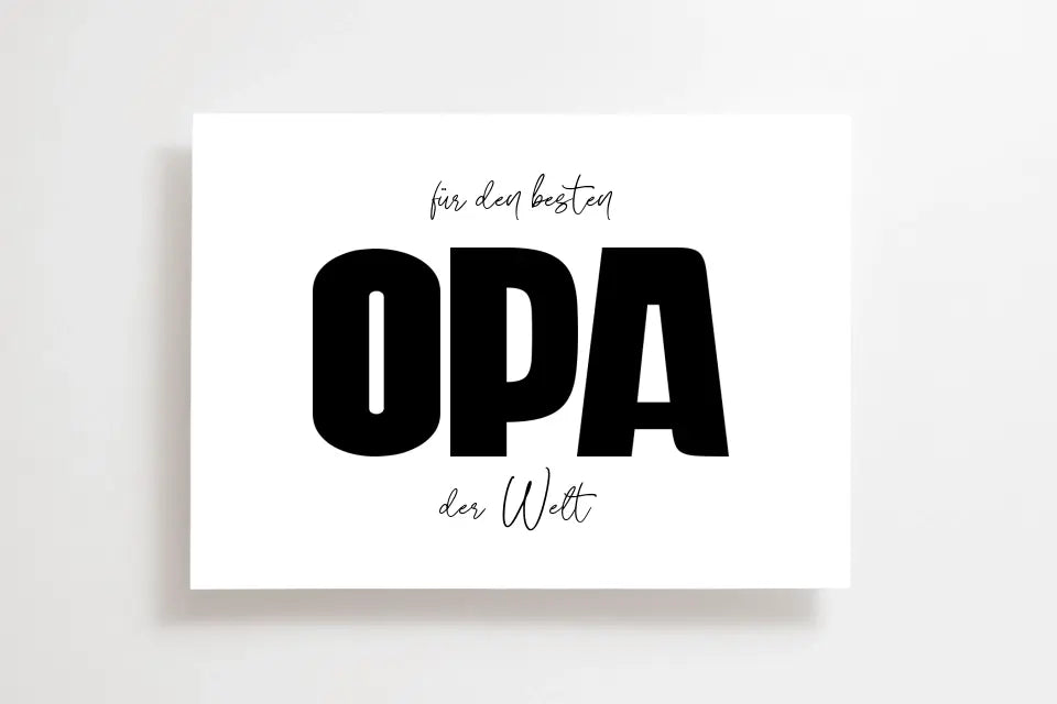 Fotogeschenk Opa personalisiert • Wandbild "Für den besten Opa der Welt" • Fotocollage mit eigenen Bildern • Geschenkidee