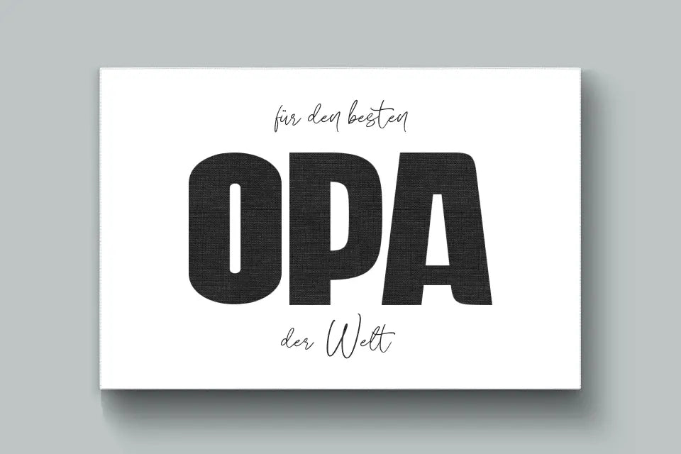 Fotogeschenk Opa personalisiert • Wandbild "Für den besten Opa der Welt" • Fotocollage mit eigenen Bildern • Geschenkidee