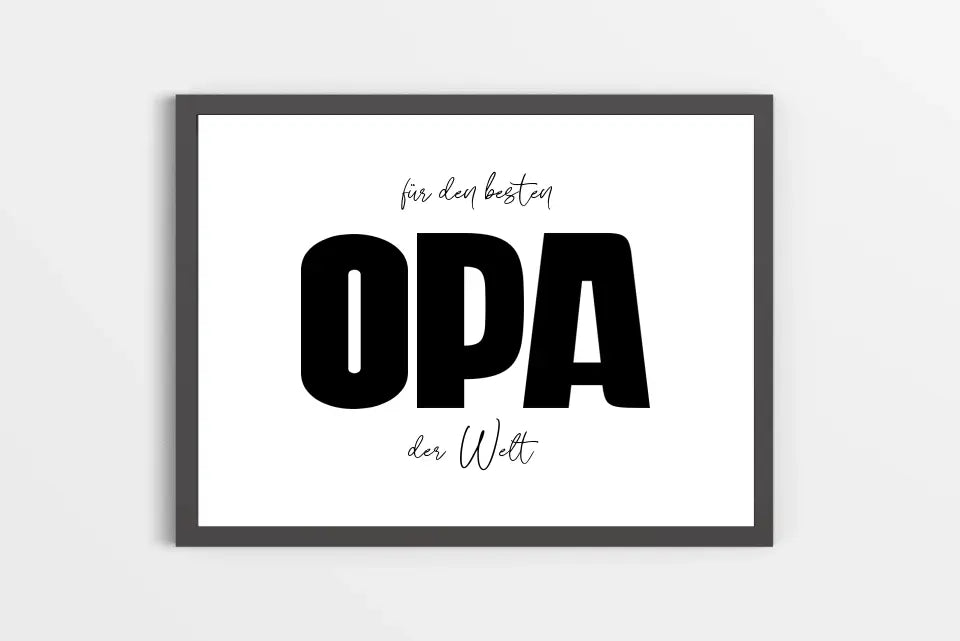 Fotogeschenk Opa personalisiert • Wandbild "Für den besten Opa der Welt" • Fotocollage mit eigenen Bildern • Geschenkidee