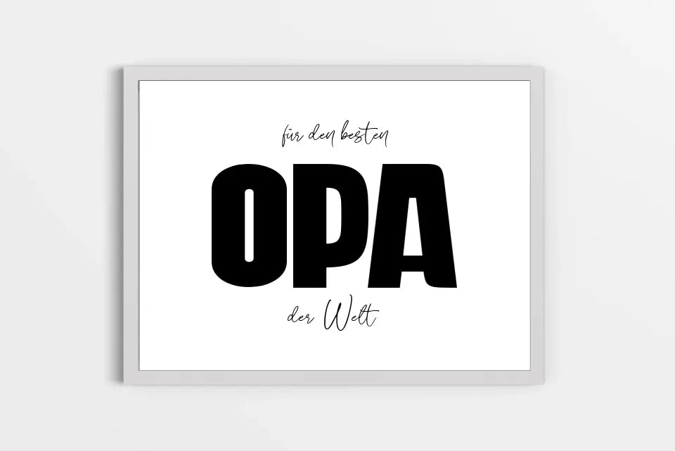 Fotogeschenk Opa personalisiert • Wandbild "Für den besten Opa der Welt" • Fotocollage mit eigenen Bildern • Geschenkidee