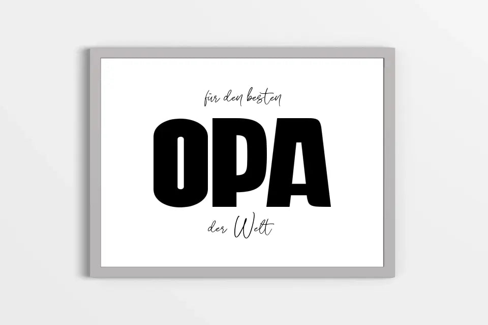 Fotogeschenk Opa personalisiert • Wandbild "Für den besten Opa der Welt" • Fotocollage mit eigenen Bildern • Geschenkidee