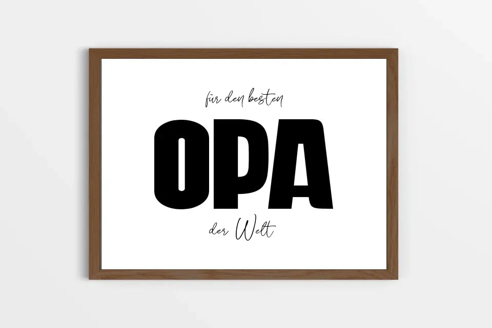 Fotogeschenk Opa personalisiert • Wandbild "Für den besten Opa der Welt" • Fotocollage mit eigenen Bildern • Geschenkidee