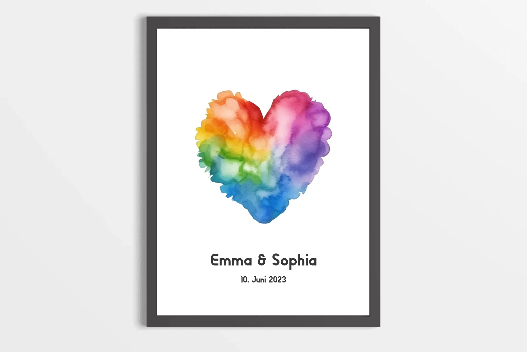 Fingerabdruck Gästebuch zur LGBTQ+ Hochzeit • Personalisiertes Gästebuch für gleichgeschlechtliches Paar • Liebe ist Liebe