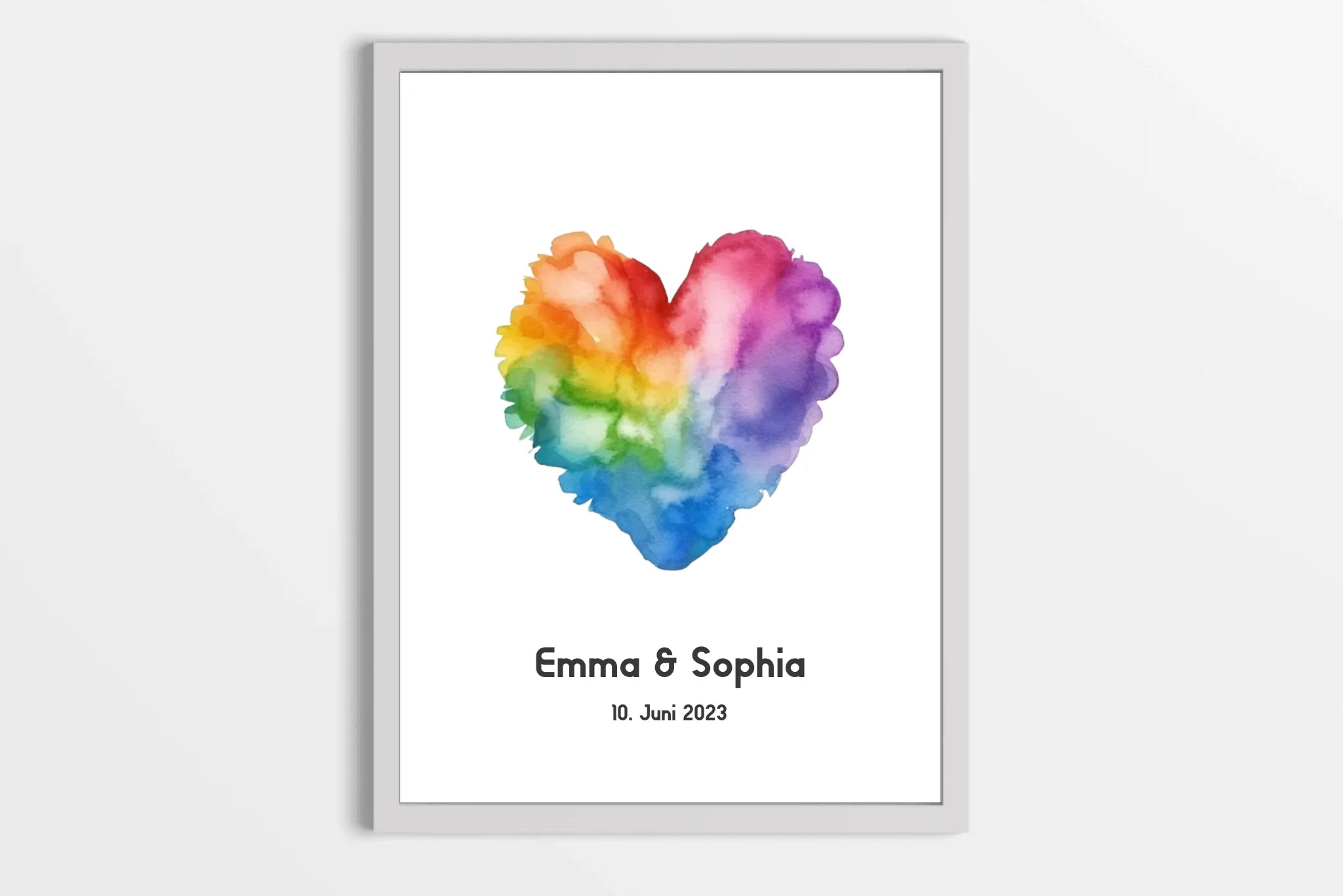 Fingerabdruck Gästebuch zur LGBTQ+ Hochzeit • Personalisiertes Gästebuch für gleichgeschlechtliches Paar • Liebe ist Liebe