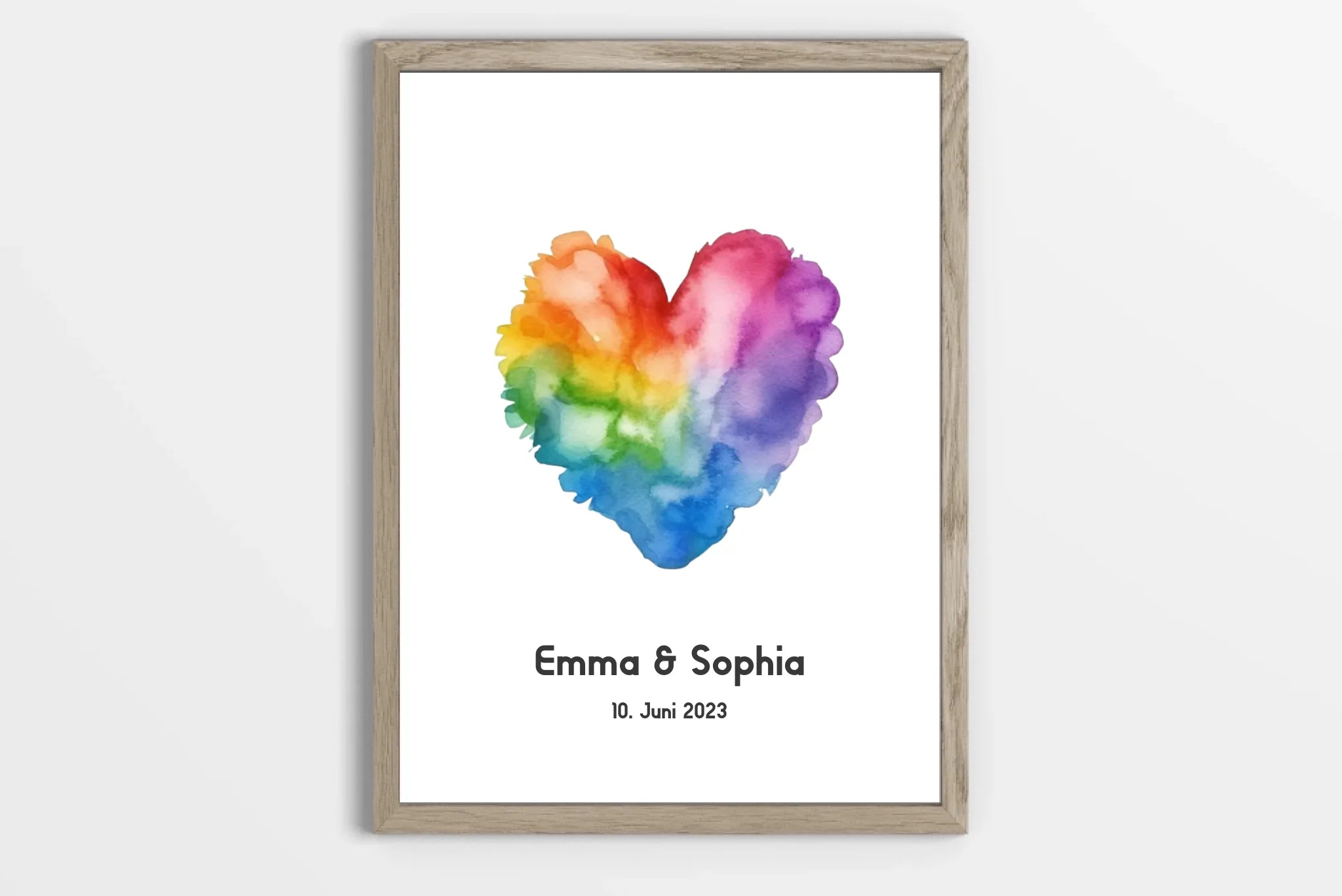 Fingerabdruck Gästebuch zur LGBTQ+ Hochzeit • Personalisiertes Gästebuch für gleichgeschlechtliches Paar • Liebe ist Liebe