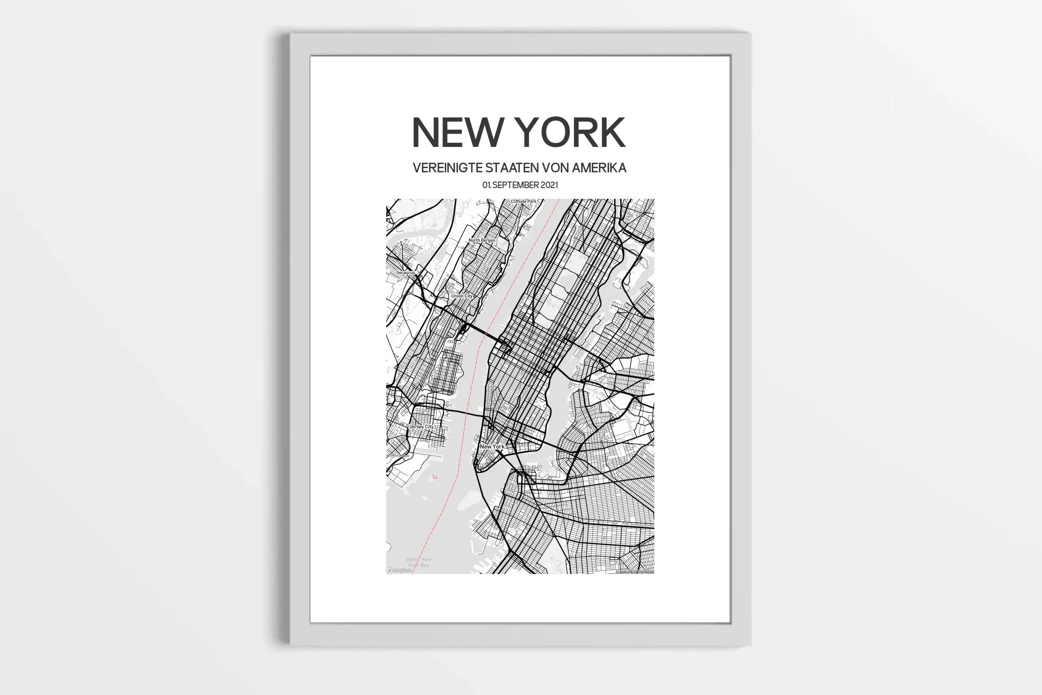 Personalisierter Stadtplan als Poster • Stadtname & Wunschtext mit Datum • Geschenk zur Hochzeit, Jahrestag oder als Erinnerung an einen Ort