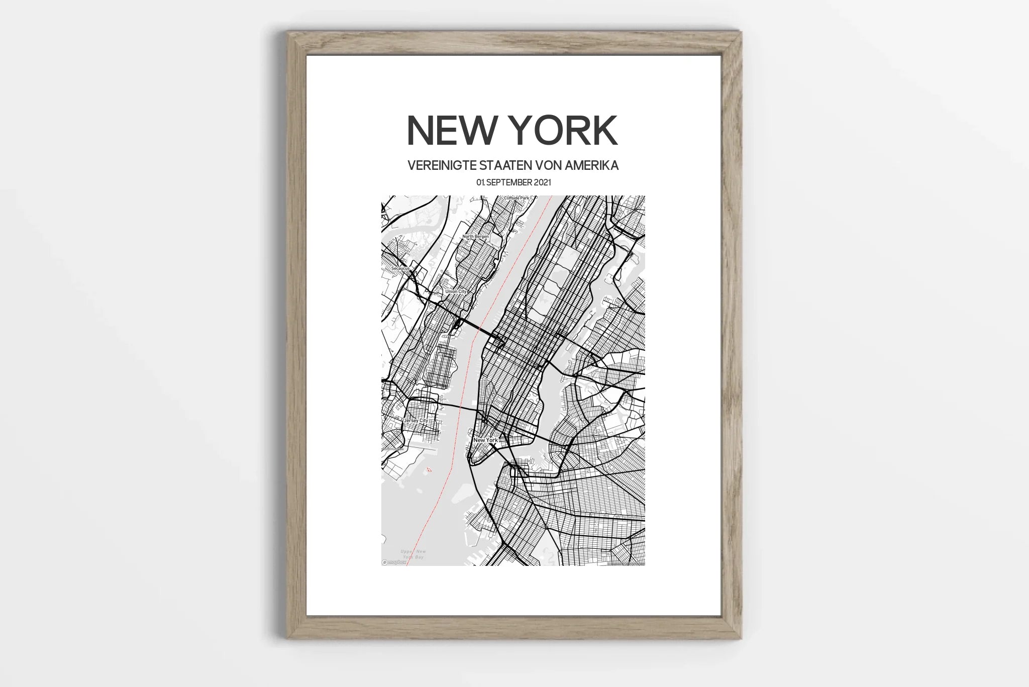 Personalisierter Stadtplan als Poster • Stadtname & Wunschtext mit Datum • Geschenk zur Hochzeit, Jahrestag oder als Erinnerung an einen Ort