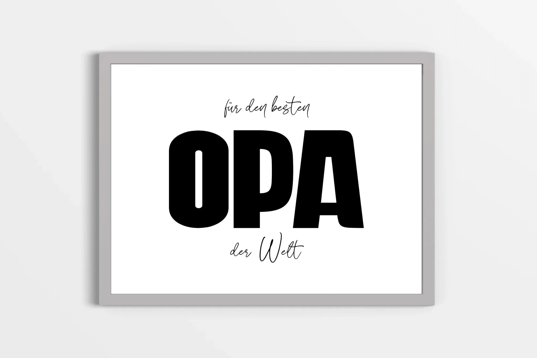 Fotogeschenk Opa personalisiert • Wandbild "Für den besten Opa der Welt" • Fotocollage mit eigenen Bildern • Geschenkidee