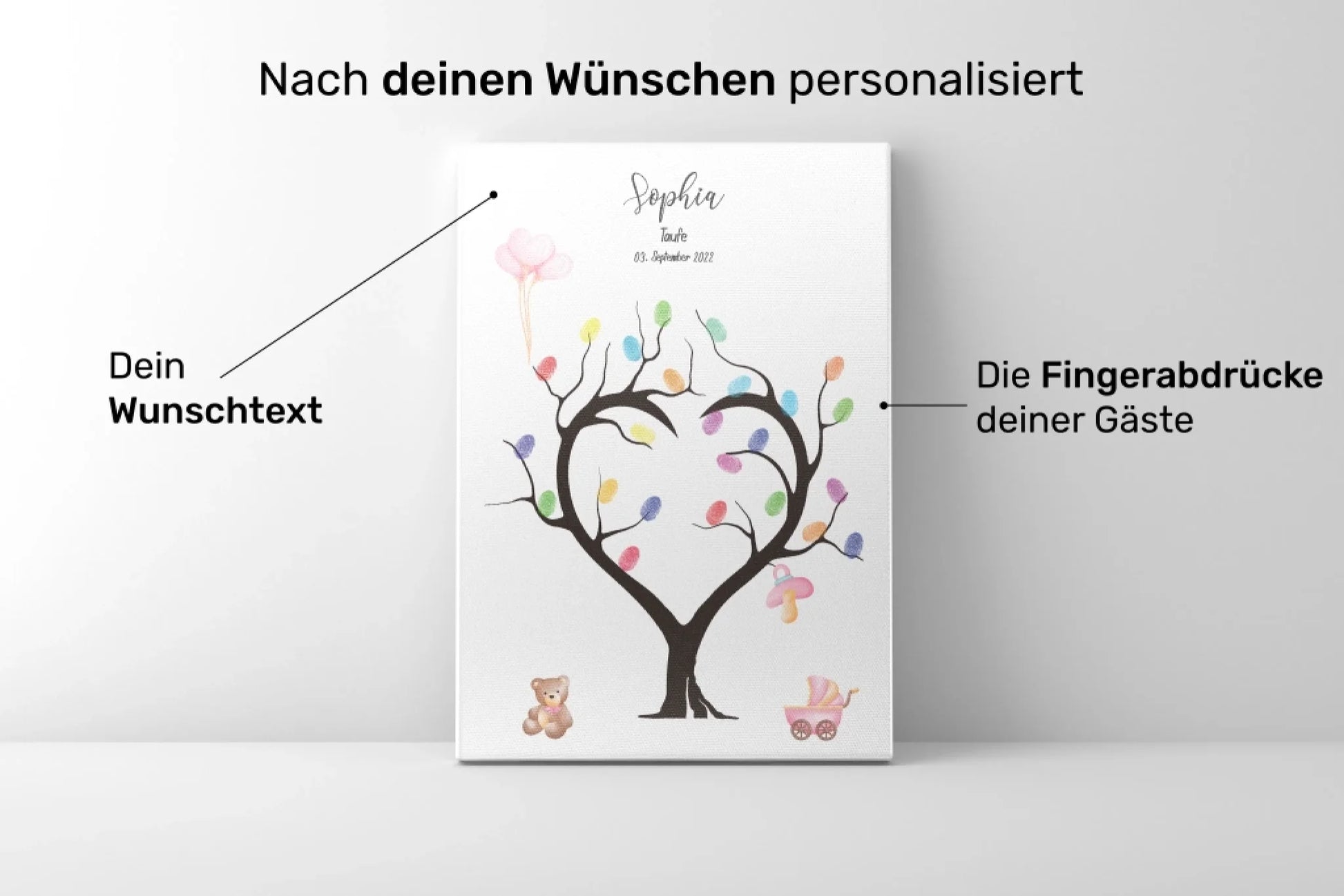 Produkt Taufe Baum Herz personalisiert