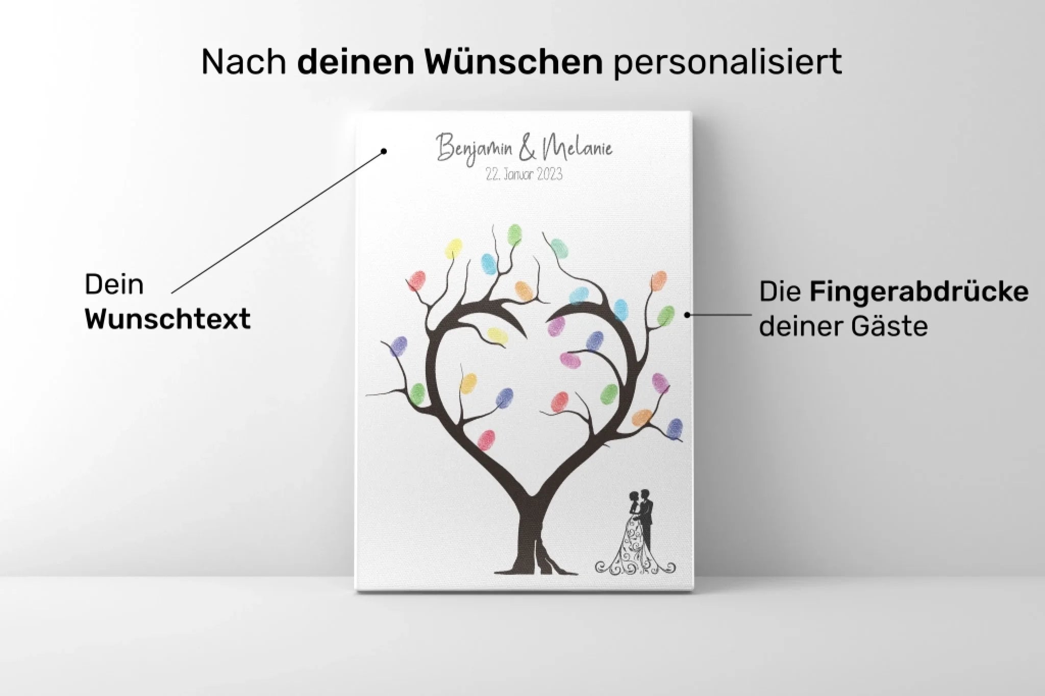 Produkt Hochzeit Baum Herz personalisiert