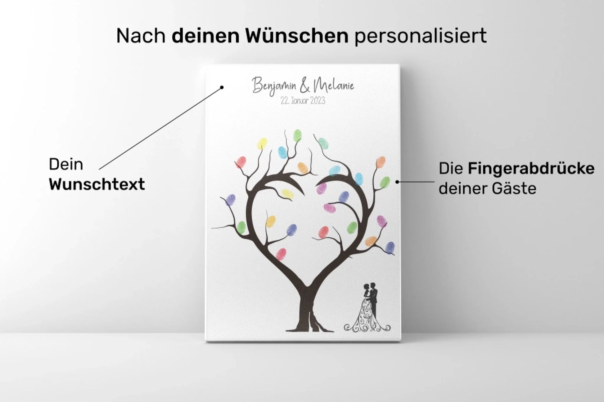 Produkt Hochzeit Baum Herz personalisiert
