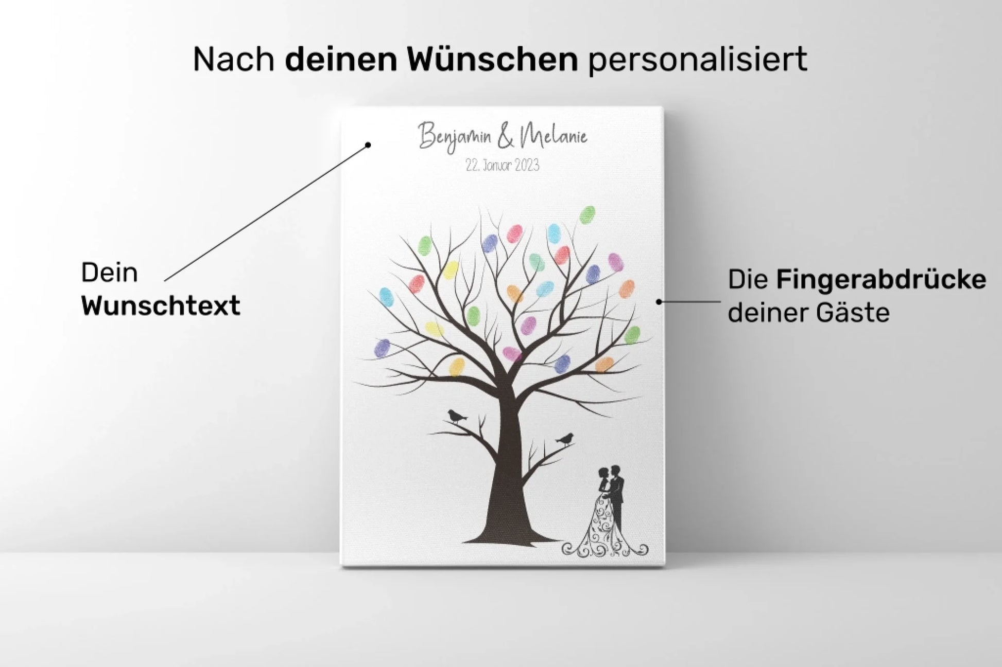 Produkt Hochzeit Baum Vögel personalisiert
