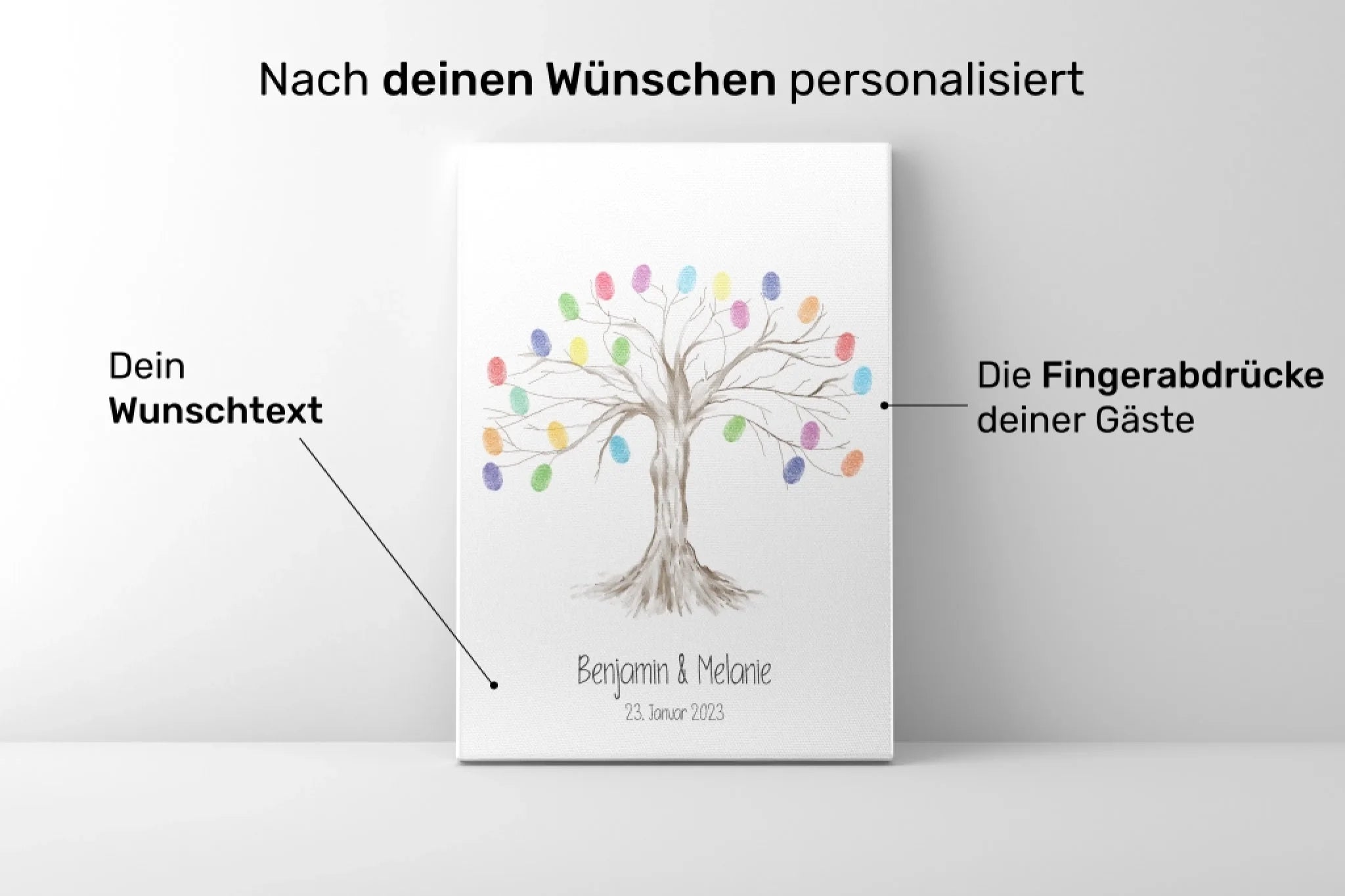 Produkt Gästebuch Hochzeit Wasserfarbe personalisiert
