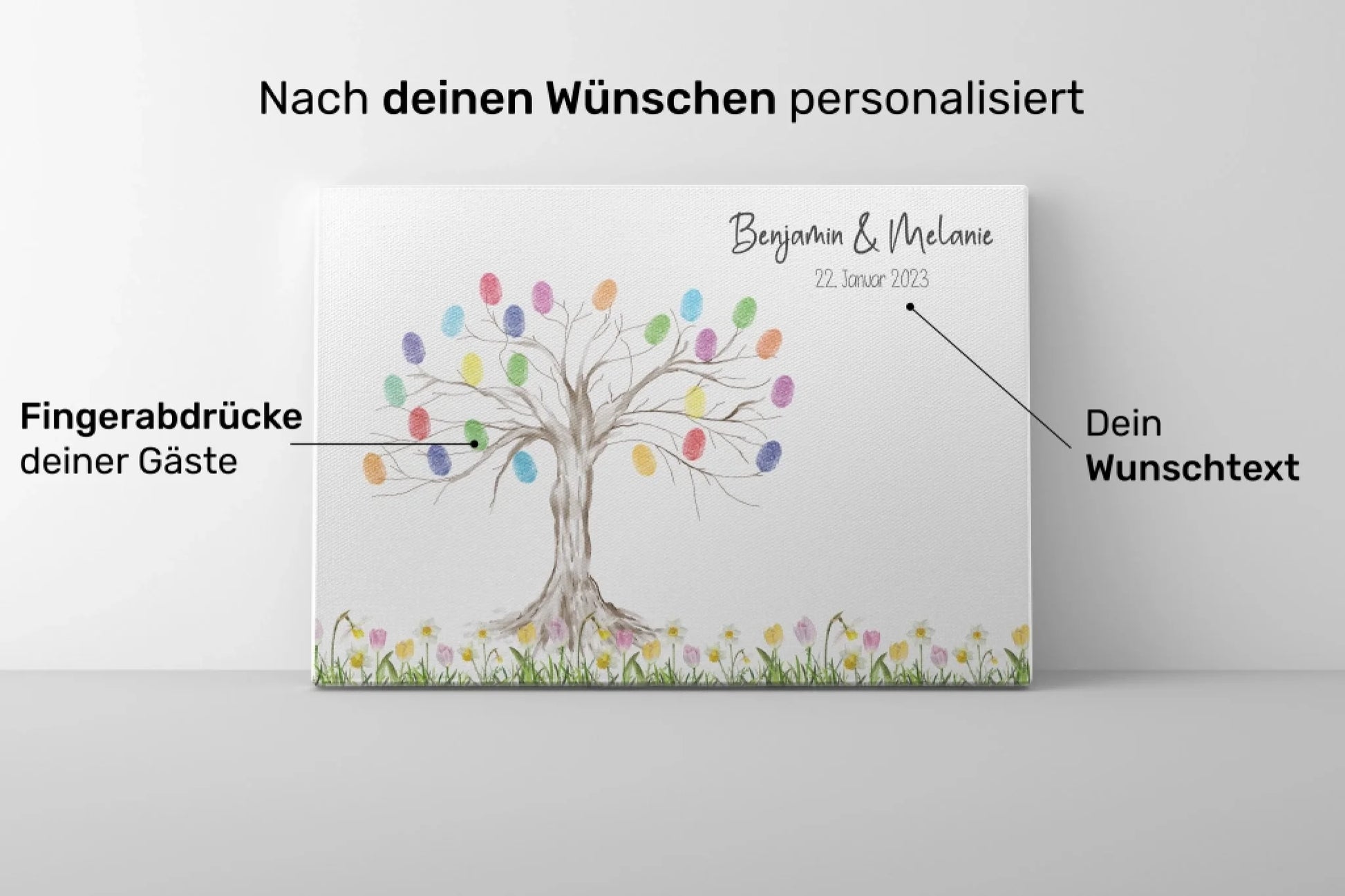 Produkt Gästebuch Hochzeit Wiese Personalisierbar