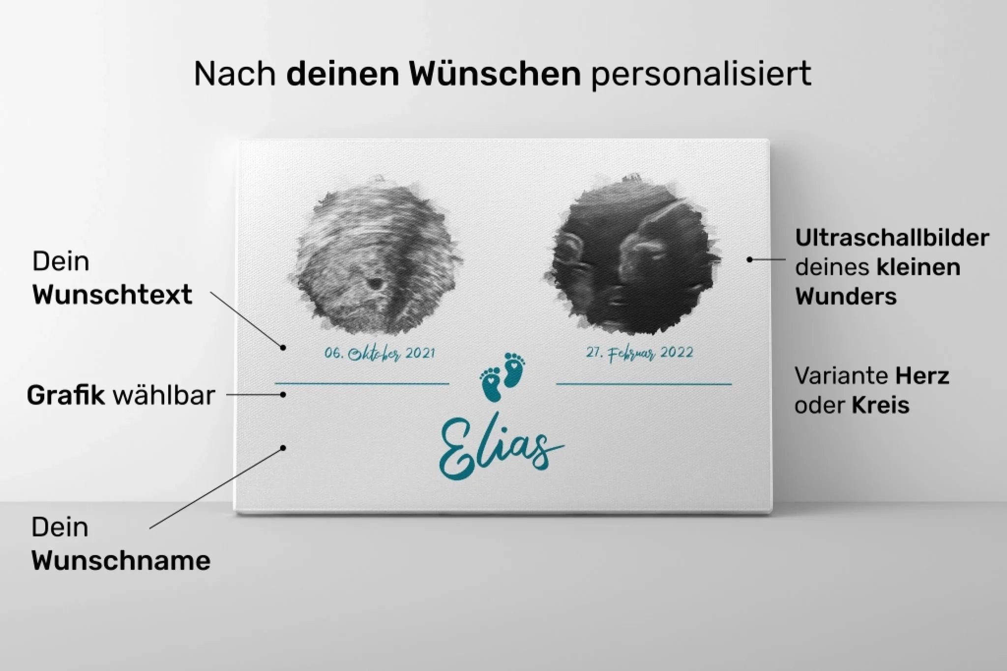 Produkt Ultraschall Kreis 2x personalisiert
