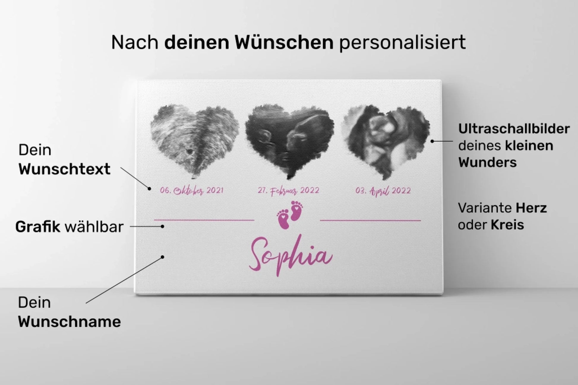 Produkt Ultraschall Herz 3x personalisiert