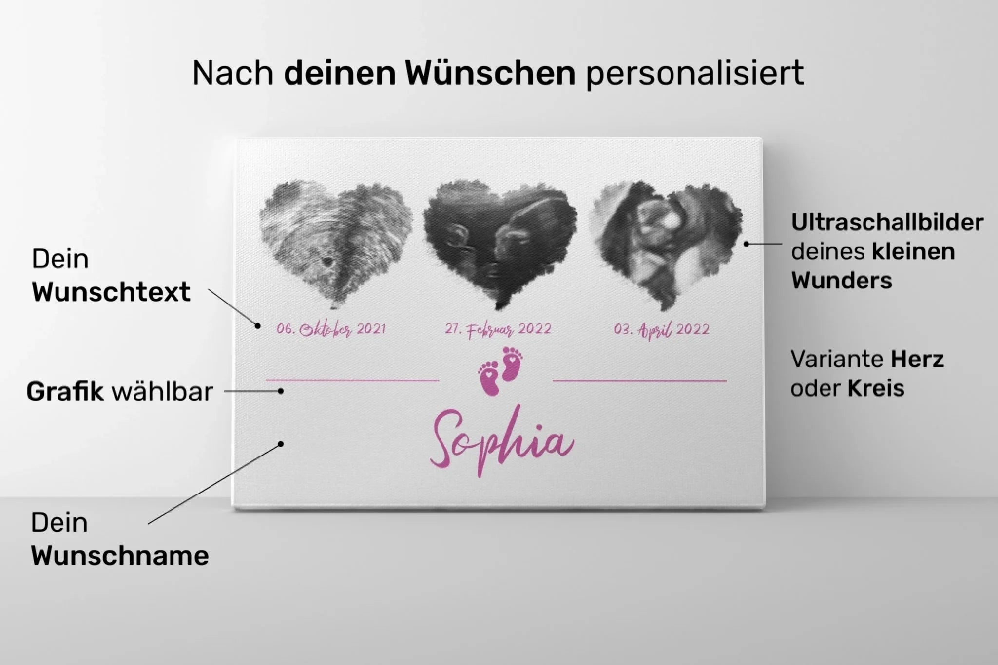 Produkt Ultraschall Herz 3x personalisiert