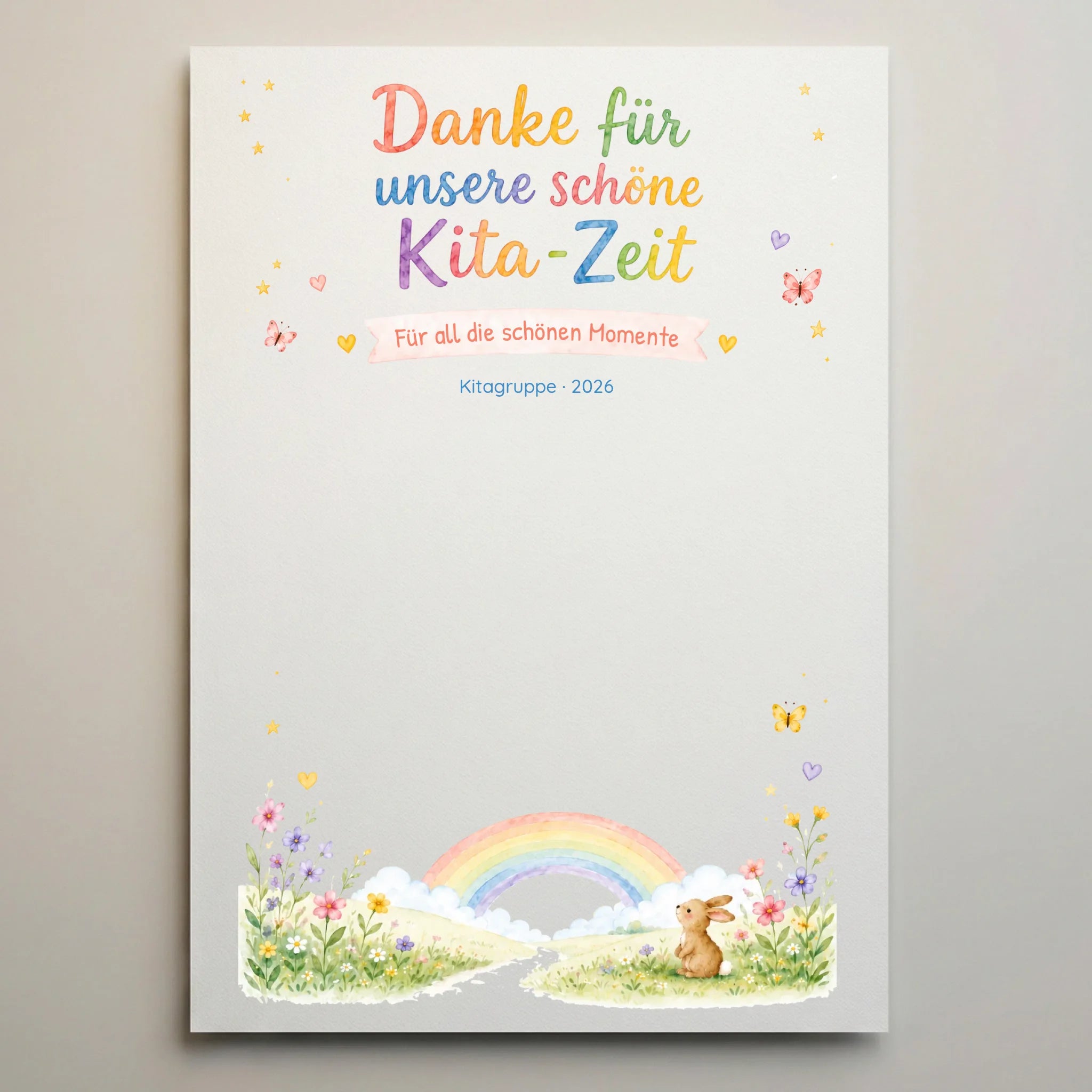 Personalisiertes Kita Abschiedsbild mit Kindernamen