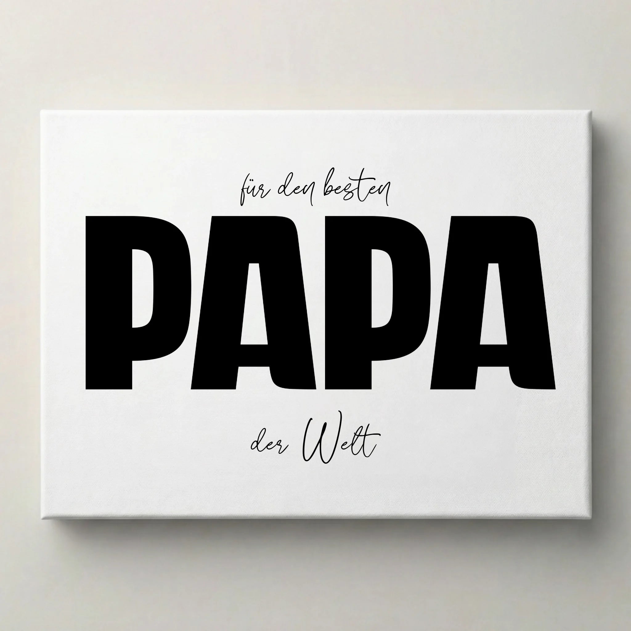 Fotogeschenk Papa personalisiert von lovely Art Wandbild mit Fotocollage, Leinwand, für den besten Papa der Welt