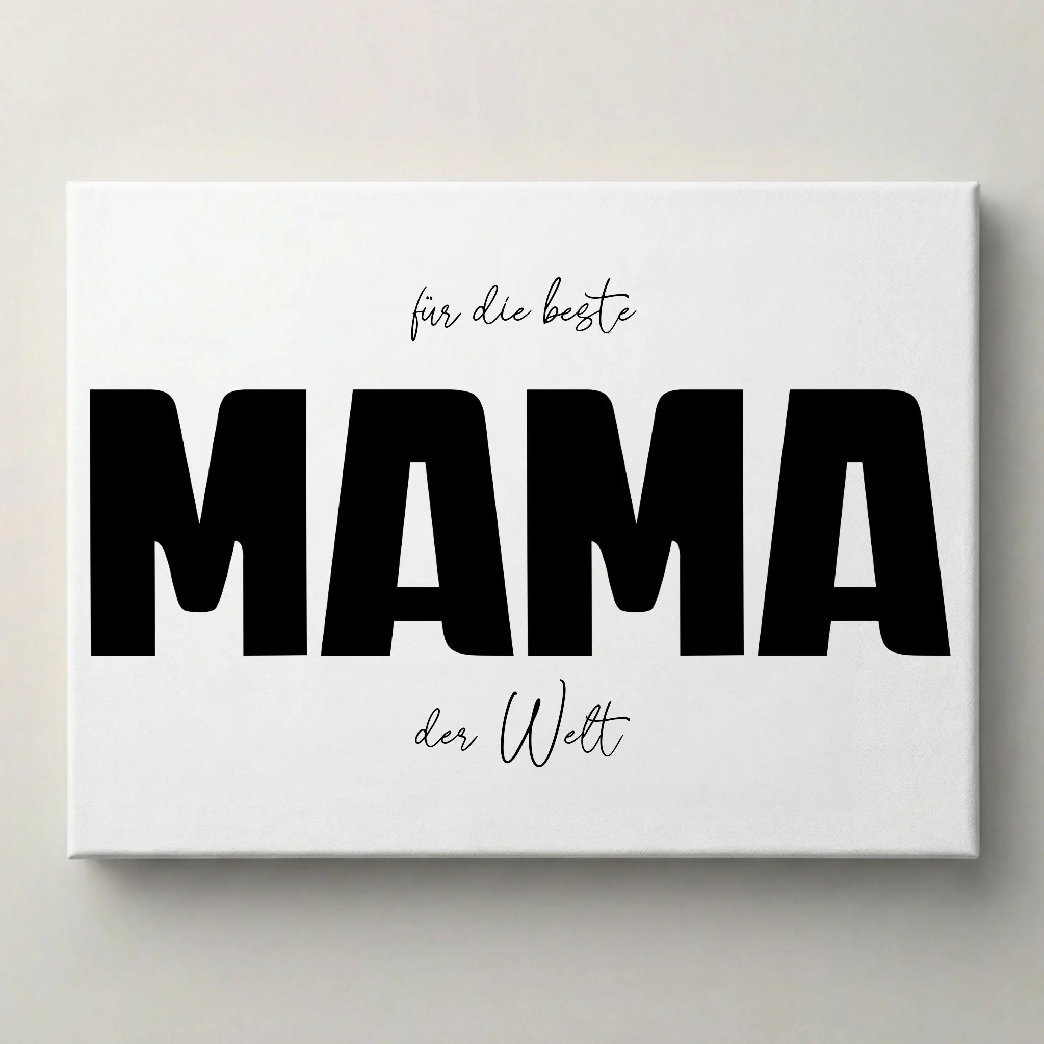 Fotogeschenk Mama personalisiert von lovely Art Wandbild Für die beste Mama der Welt als Leinwand