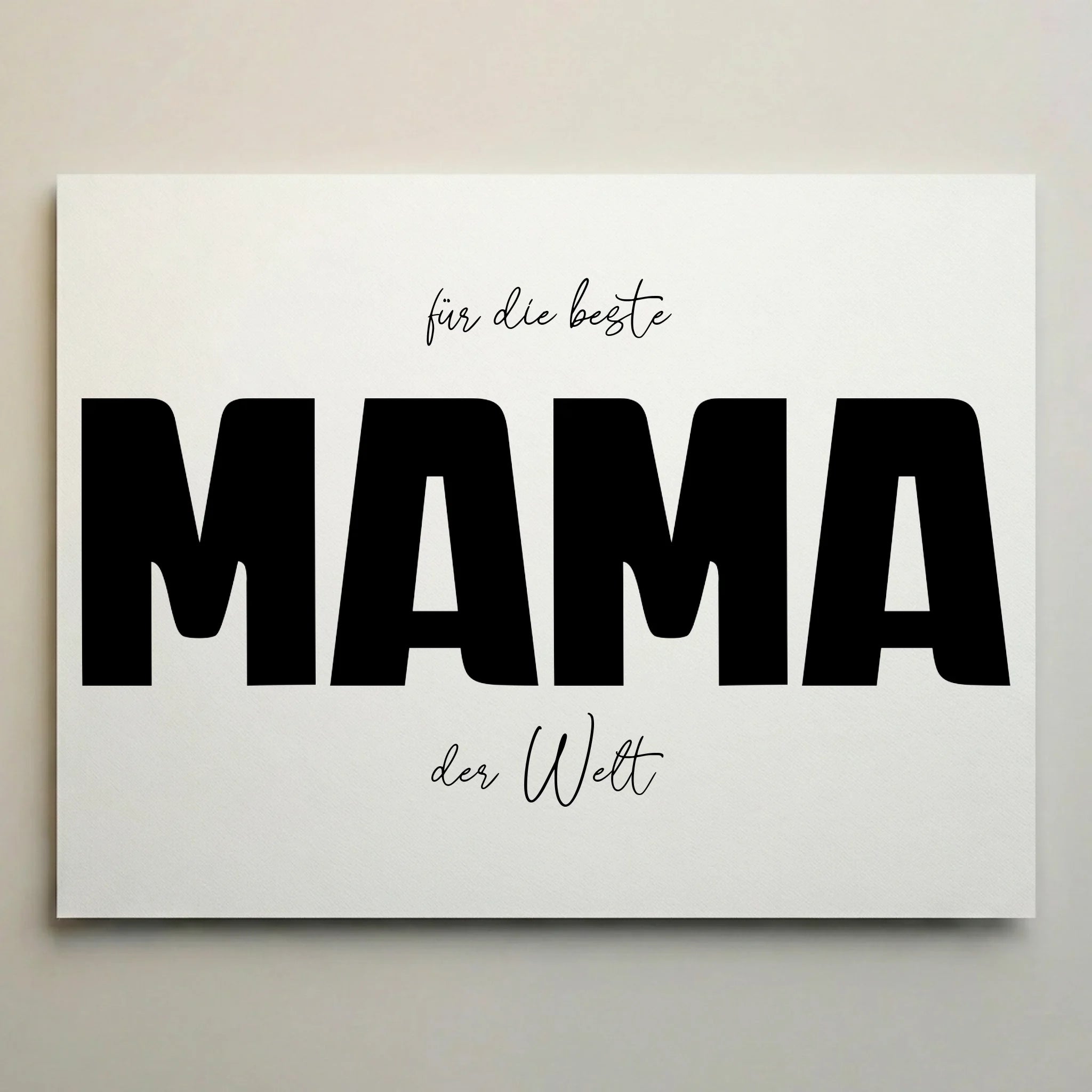 Fotogeschenk Mama personalisiert von lovely Art Wandbild Für die beste Mama der Welt in Leinwand