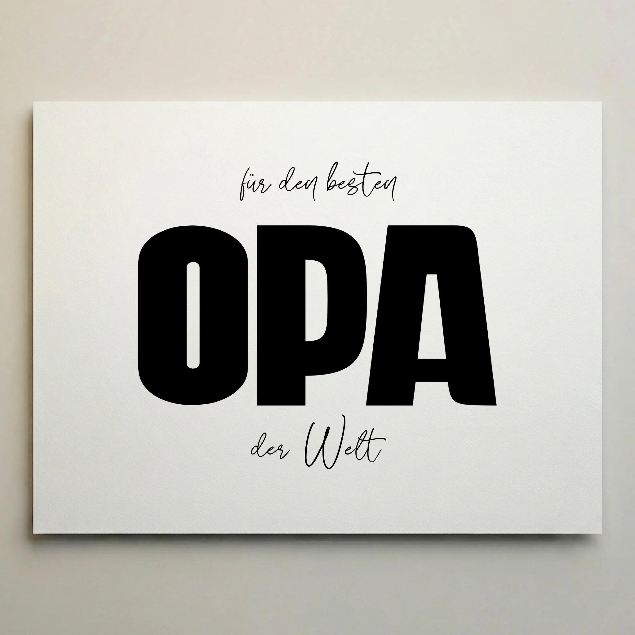 Fotogeschenk Opa personalisiert von lovely Art, Poster ohne Rahmen, Für den besten Opa der Welt
