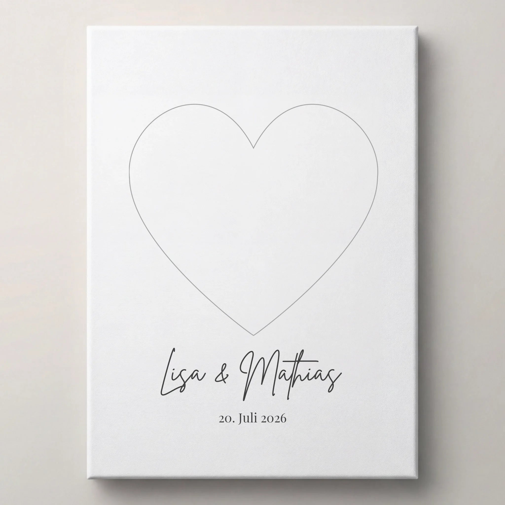 Fingerabdruck Gästebuch Hochzeit Herz – personalisierte Alternative zum klassischen Gästebuch
