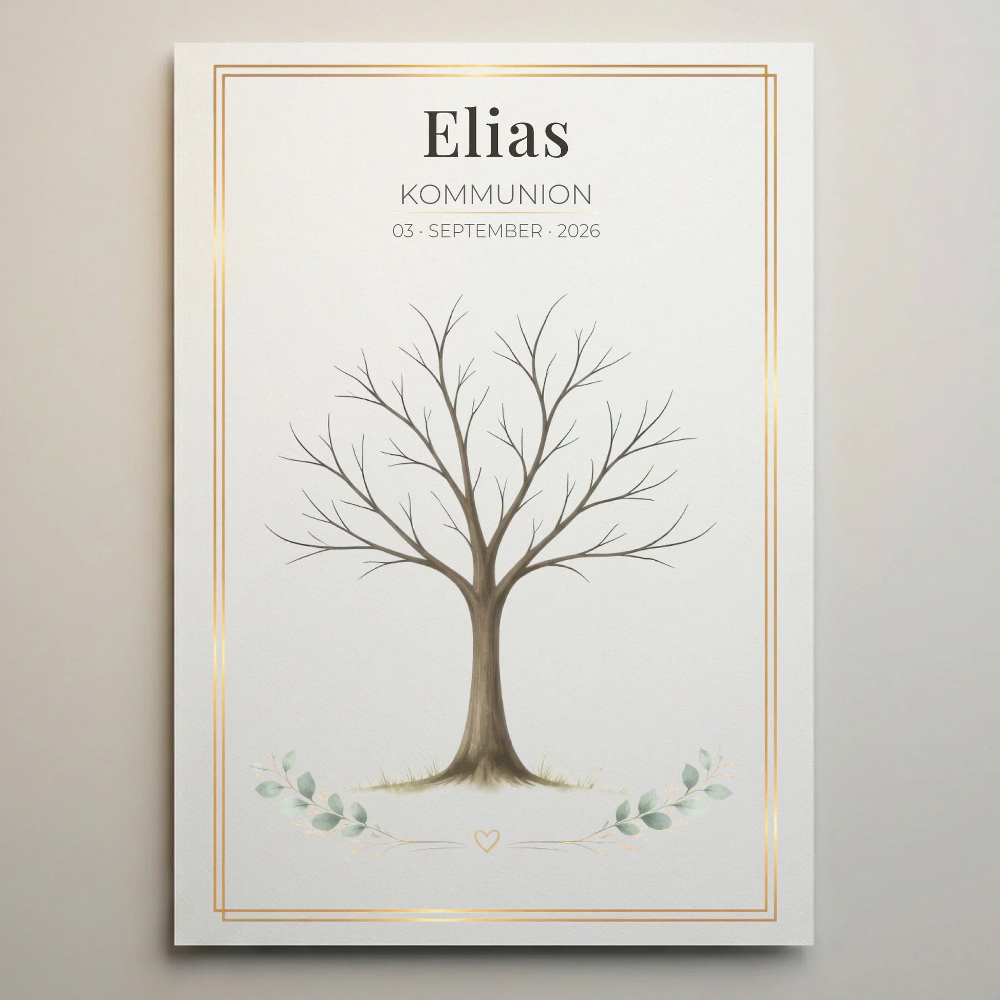Personalisierte Poster mit Namen und Datum, Gästebuch Hochzeit Kommunion, Flia s, 03 September 2026