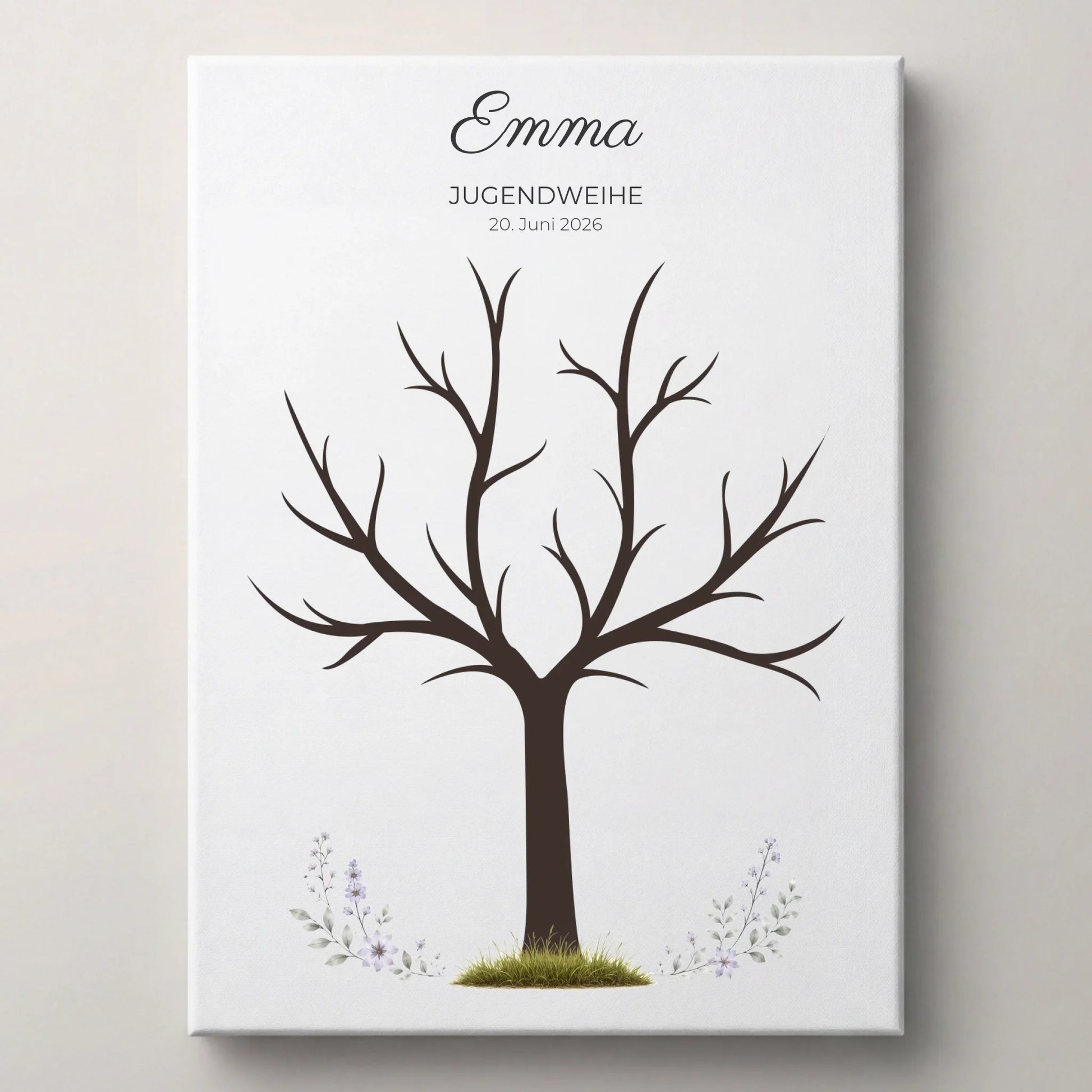 Personalisierte Poster mit Namen und Datum, Gästebuch Hochzeit, Jugendweihe Emmma und 20. Juni 2026