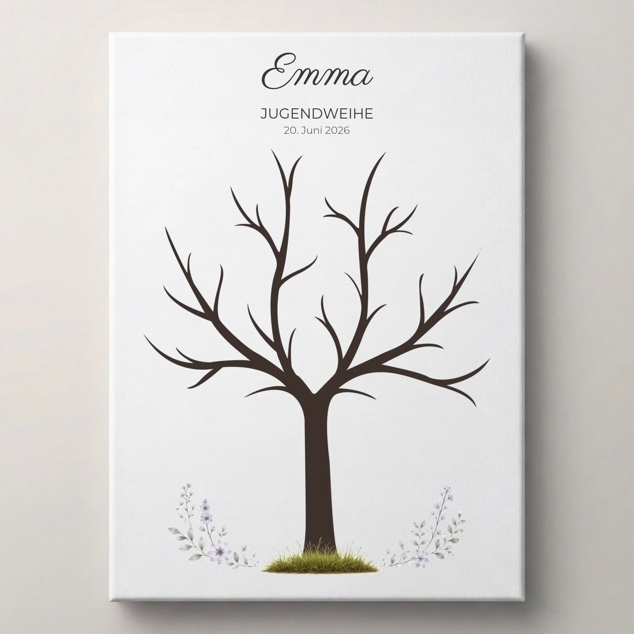 Personalisierte Poster mit Namen und Datum, Gästebuch Hochzeit, Jugendweihe Emmma und 20. Juni 2026